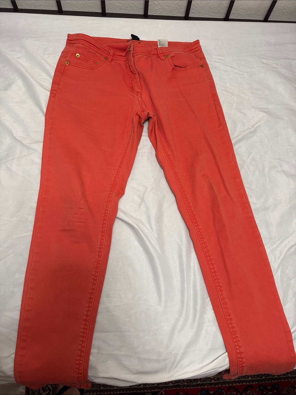 H&M Coral Skinny Jeans